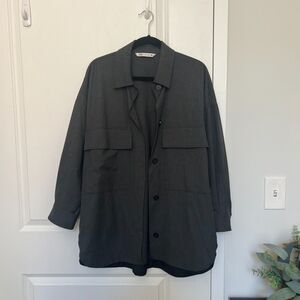 Zara Grey Shirt Jacket